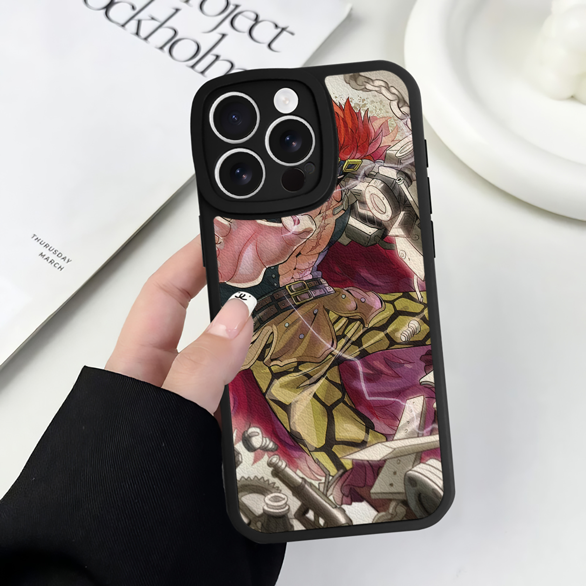 （画像用） ワンピース ONE PIECE 【iPhone 16シリーズ対応】シリコンスマホケース（レザー調） 材質：シリコン